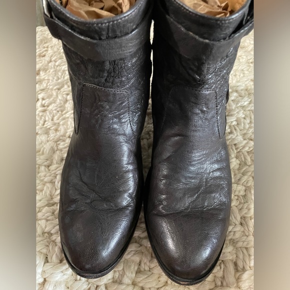 Calleen Cordero Leather Bootie Size 8.5. Boho, Goth, Cowgirl Chic. Gently worn - Picture 2 of 9